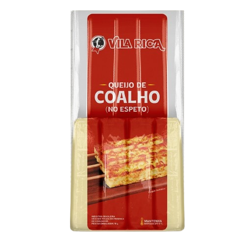 Embalagem do queijo coalho no espeto Vila Rica