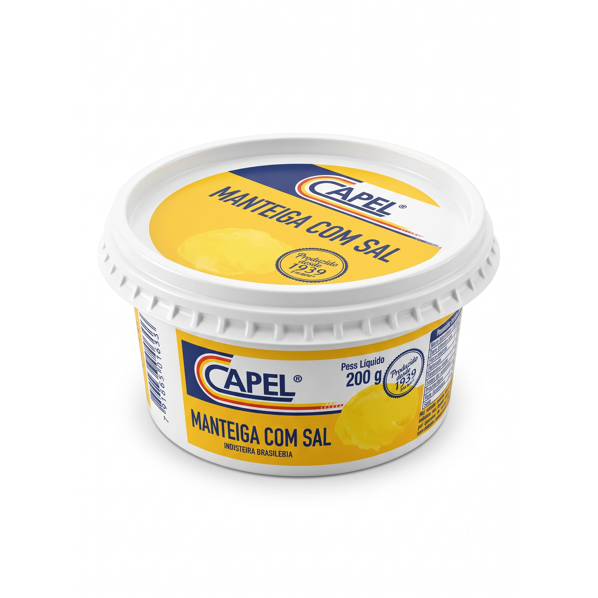 Pote de 200 g de manteiga com sal Capel