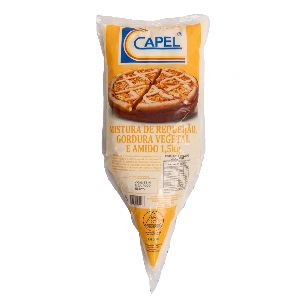 Bisnaga de 1,5 kg de mistura de requeijão, gordura vegetal e amido Capel