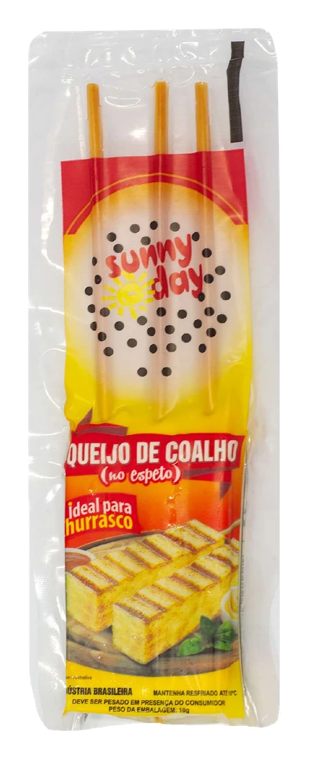 Embalagem de queijo coalho no espeto Sunny Day