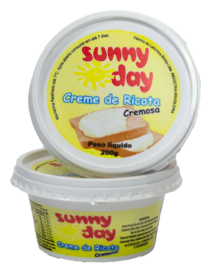 Potes de creme de ricota Sunny Day