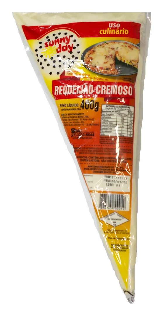 Requeijão cremoso Sunny Day em bisnaga de 400 g