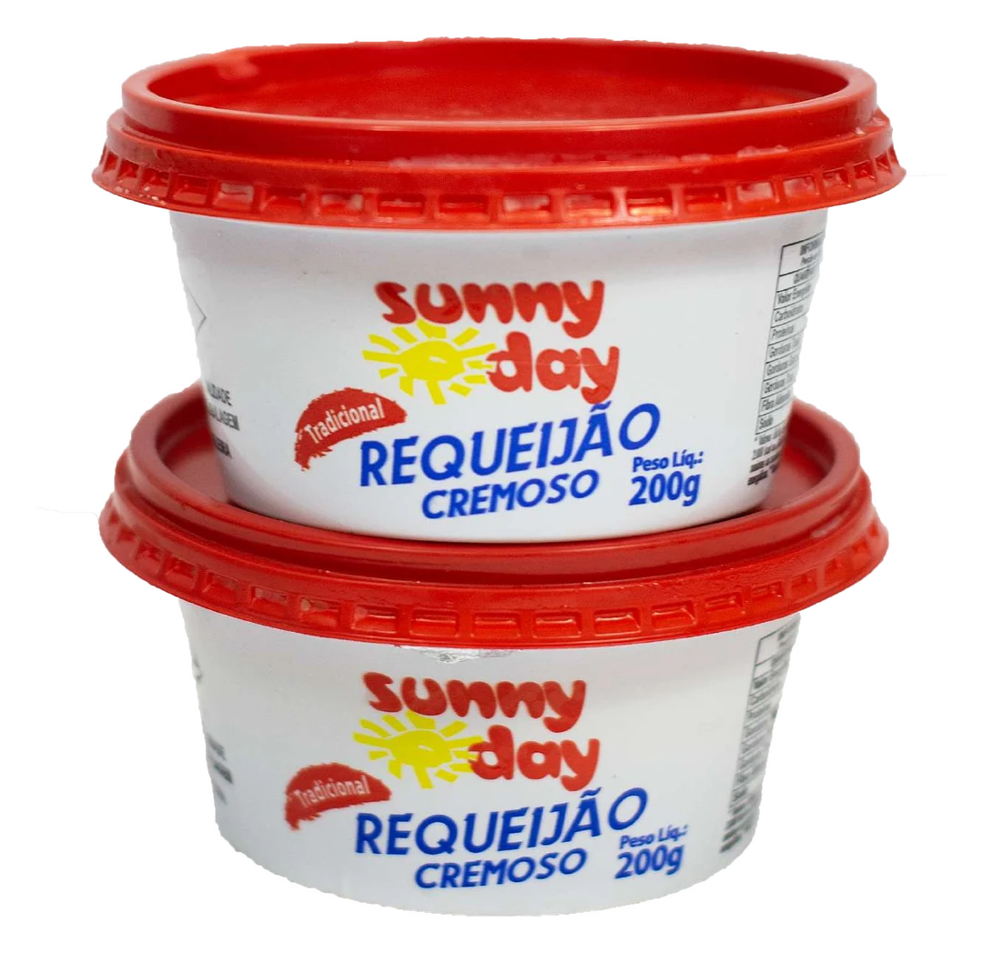 Pote de 200 g de requeijão cremoso tradicional Sunny Day