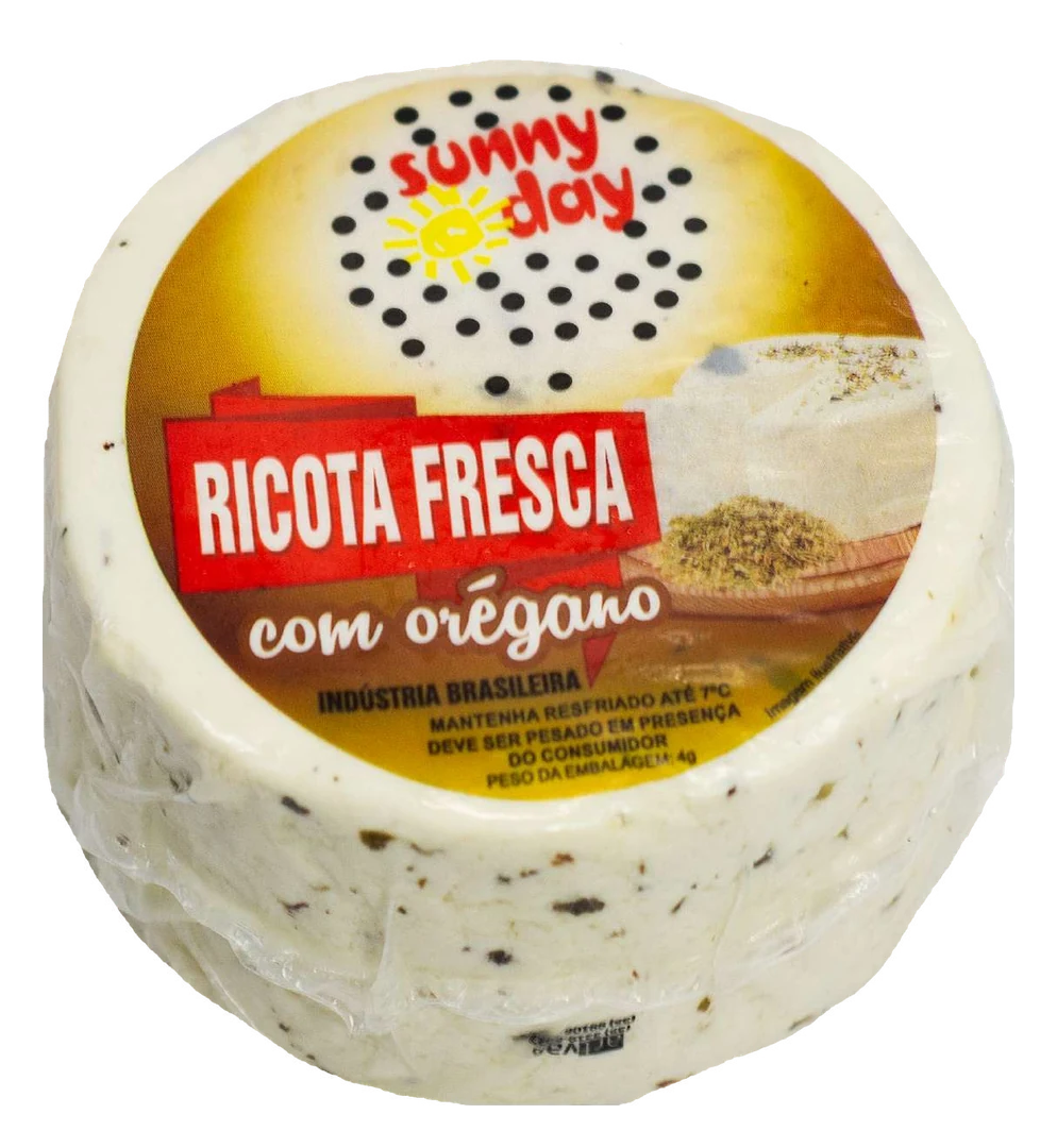 Ricota fresca com orégano Sunny Day embalada